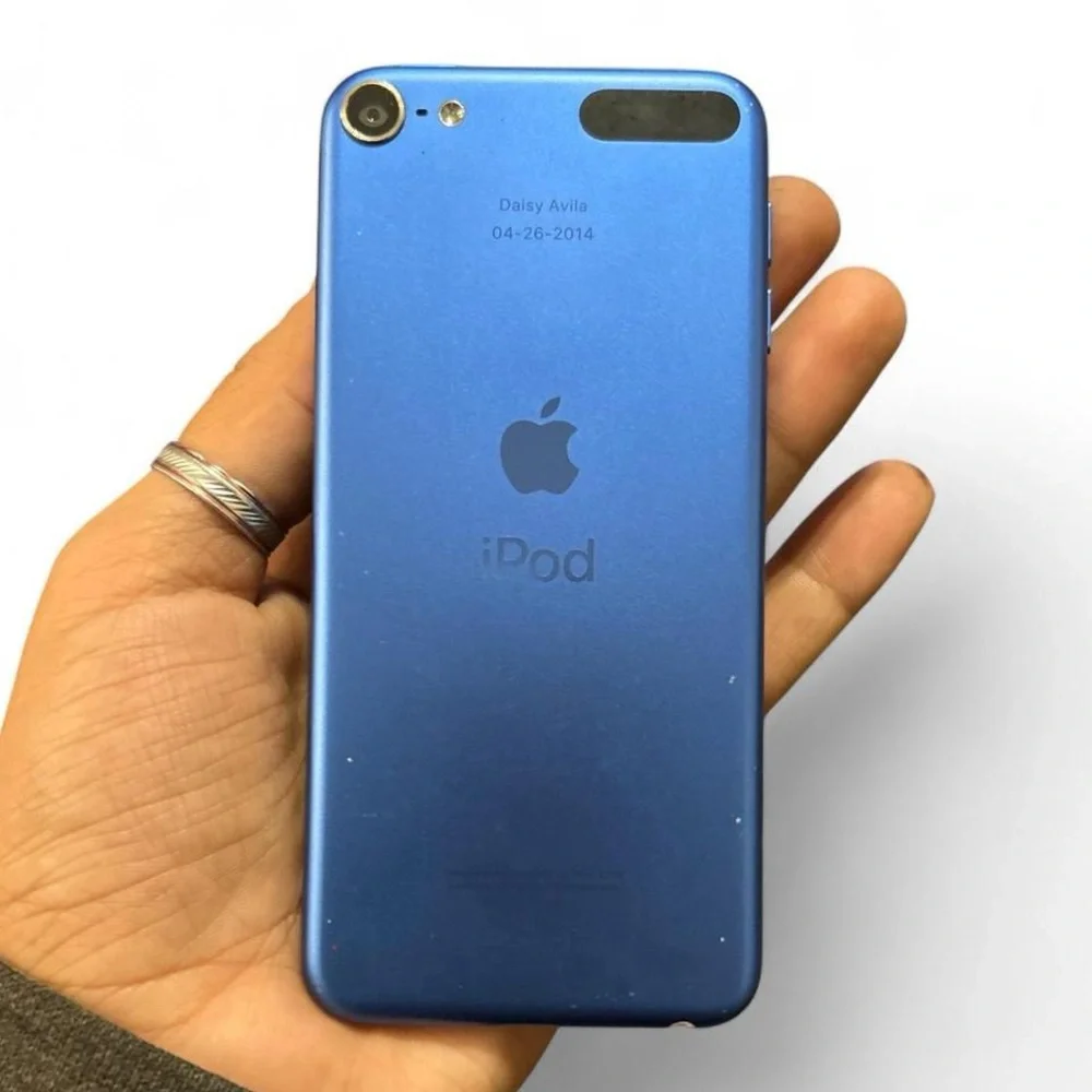 Apple iPod Touch 5th Gen Blue 32GB (Engraved) Locked Collectible Used Y2K